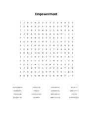 Empowerment Word Scramble Puzzle