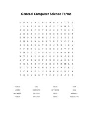 General Computer Science Terms Word Search Puzzle