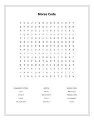 Morse Code Word Scramble Puzzle
