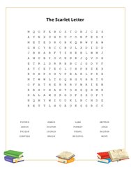 The Scarlet Letter Word Scramble Puzzle