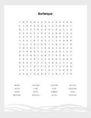 Barbeque Word Search Puzzle