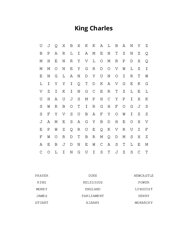 King Charles Word Scramble Puzzle