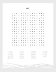 ICT Word Search Puzzle