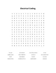 Electrical Coding Word Scramble Puzzle