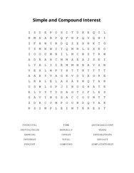Simple and Compound Interest Word Scramble Puzzle