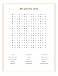 The Dynamic Earth Word Scramble Puzzle