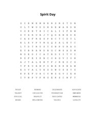 Spirit Day Word Search Puzzle