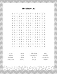 The Black Cat Word Search Puzzle