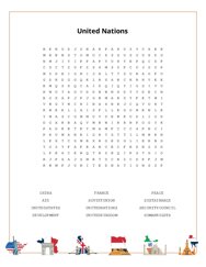 United Nations Word Search Puzzle