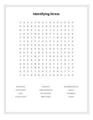 Identifying Stress Word Scramble Puzzle