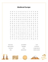 Medieval Europe Word Scramble Puzzle