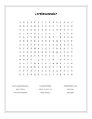 Cardiovascular Word Scramble Puzzle