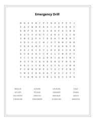 Emergency Drill Word Scramble Puzzle