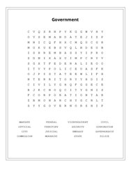 Government Word Scramble Puzzle
