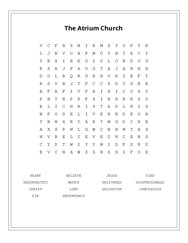 The Atrium Church Word Scramble Puzzle