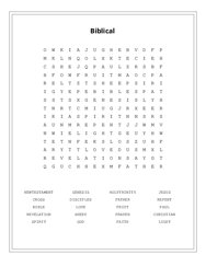 Biblical Word Scramble Puzzle