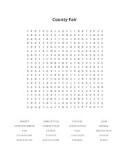 County Fair Word Scramble Puzzle