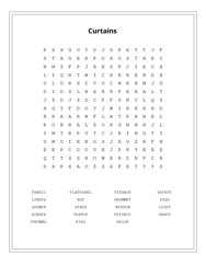 Curtains Word Scramble Puzzle