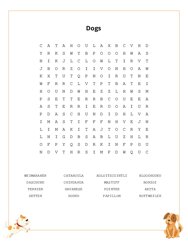 Dogs Word Scramble Puzzle