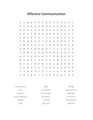 Effective Communication Word Search Puzzle