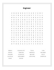 Engineer Word Scramble Puzzle