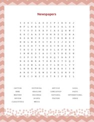 Newspapers Word Scramble Puzzle