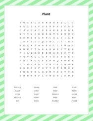 Plant Word Scramble Puzzle