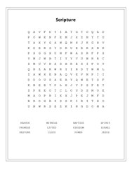 Scripture Word Scramble Puzzle