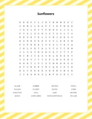 Sunflowers Word Search Puzzle