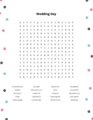 Wedding Day Word Scramble Puzzle
