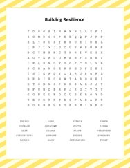 Building Resilience Word Search Puzzle