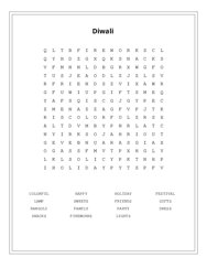 Diwali Word Scramble Puzzle