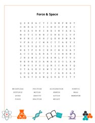 Force & Space Word Scramble Puzzle
