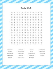 Social Work Word Scramble Puzzle