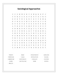 Sociological Approaches Word Scramble Puzzle