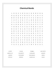 Chemical Bonds Word Search Puzzle