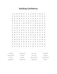 Building Confidence Word Search Puzzle