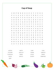 Cup of Soup Word Scramble Puzzle