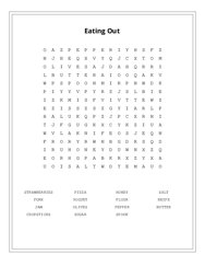 Eating Out Word Scramble Puzzle