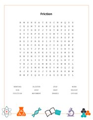 Friction Word Scramble Puzzle