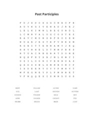 Past Participles Word Scramble Puzzle