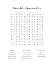 Patient Safety Awareness Week Word Scramble Puzzle