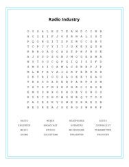 Radio Industry Word Scramble Puzzle