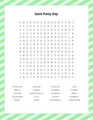 Saint Patty Day Word Scramble Puzzle