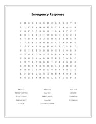 Emergency Response Word Search Puzzle