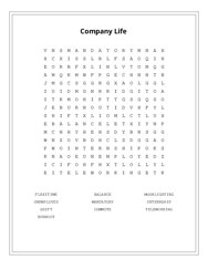 Company Life Word Scramble Puzzle