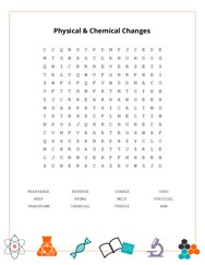 Physical & Chemical Changes Word Scramble Puzzle