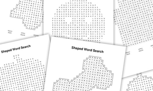 Shaped Word Search Generator