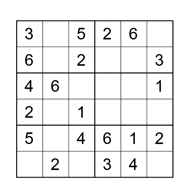 6x6 Sudoku Puzzle Generator - Printable Logic Puzzles